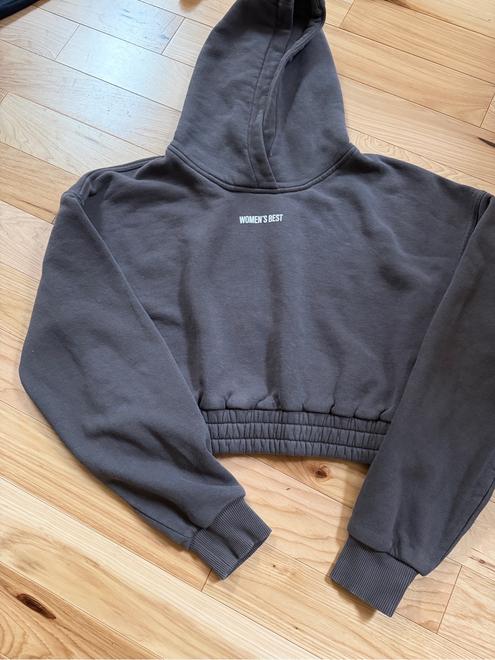 Women's Best Cropped Hoodie in Charcoal